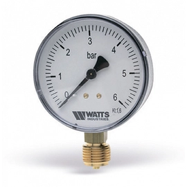 WATTS manométer 0-10bar, 1/4"km, Ø63mm